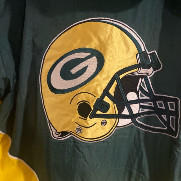Vintage Logo 7 Green Bay Packers Puffer 90s Jacket - Picture 3 of 9